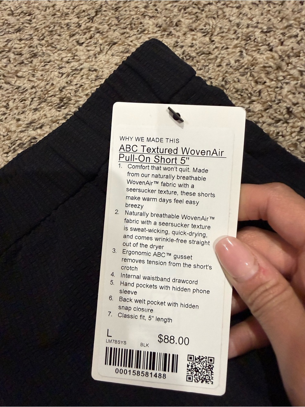 Lululemon ABC Textured WovenAir Pull-On Short 5” - Picture 5 of 5